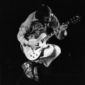 In Flight: Pete Townshend of The Who during a concert in 1975.